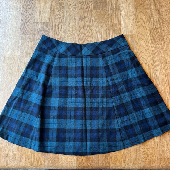 The Limited Plaid Mini Skirt Blue Green School Girl Size XS - Picture 3 of 9